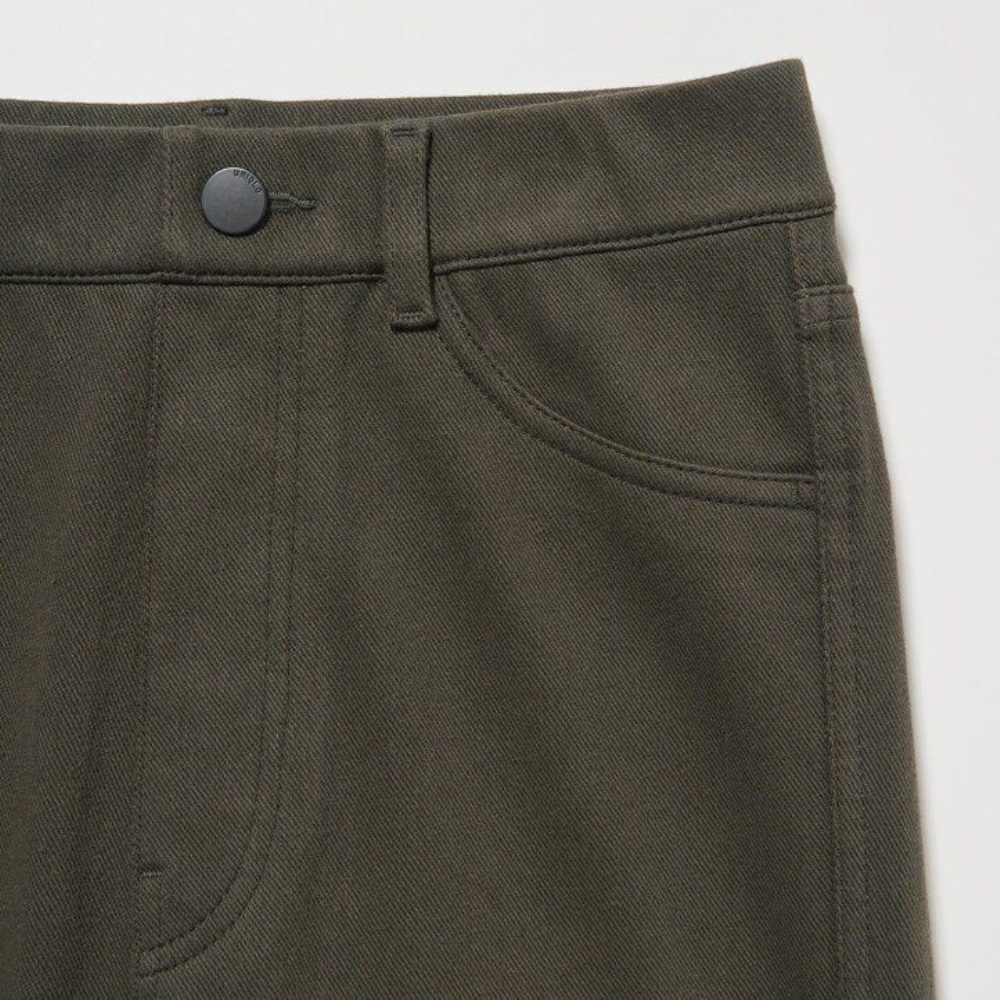 Leggings Uniqlo Heattech Ultra Stretch Thermal Long Femme Vert Olive P8325109 – Image 4