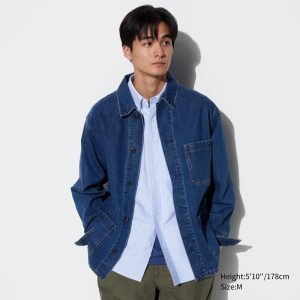Vestes Uniqlo Denim Utility Homme Bleu T0198352