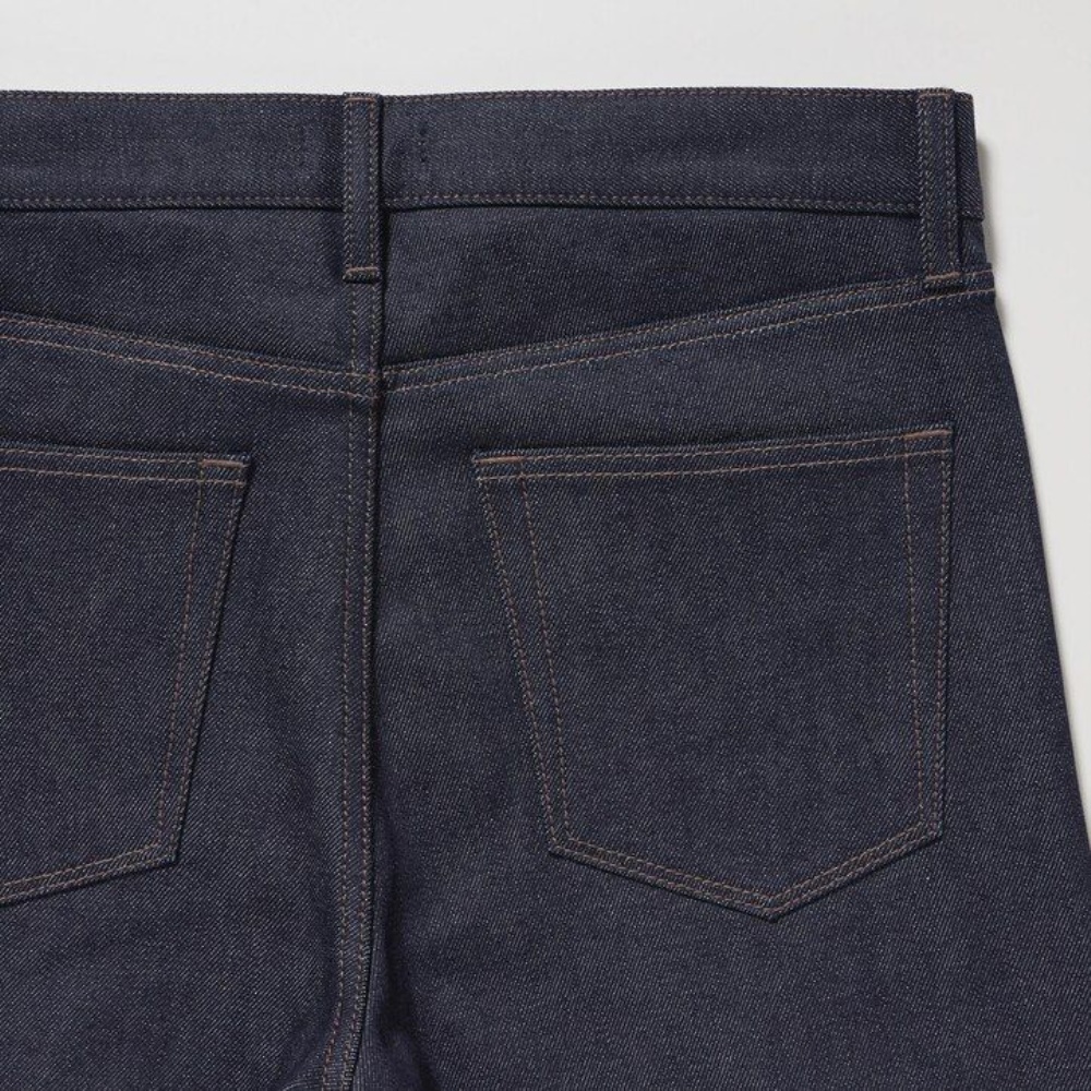 Jean Uniqlo Selvedge Stretch Coupe Ajustée Homme Noir V1286035 – Image 6