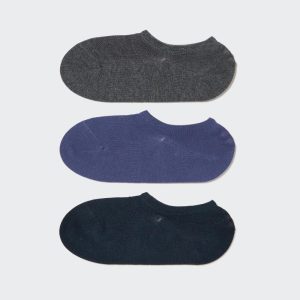 Chaussette Uniqlo Mesh Invisible No Show Three Pairs Femme Grise Foncé F0248571