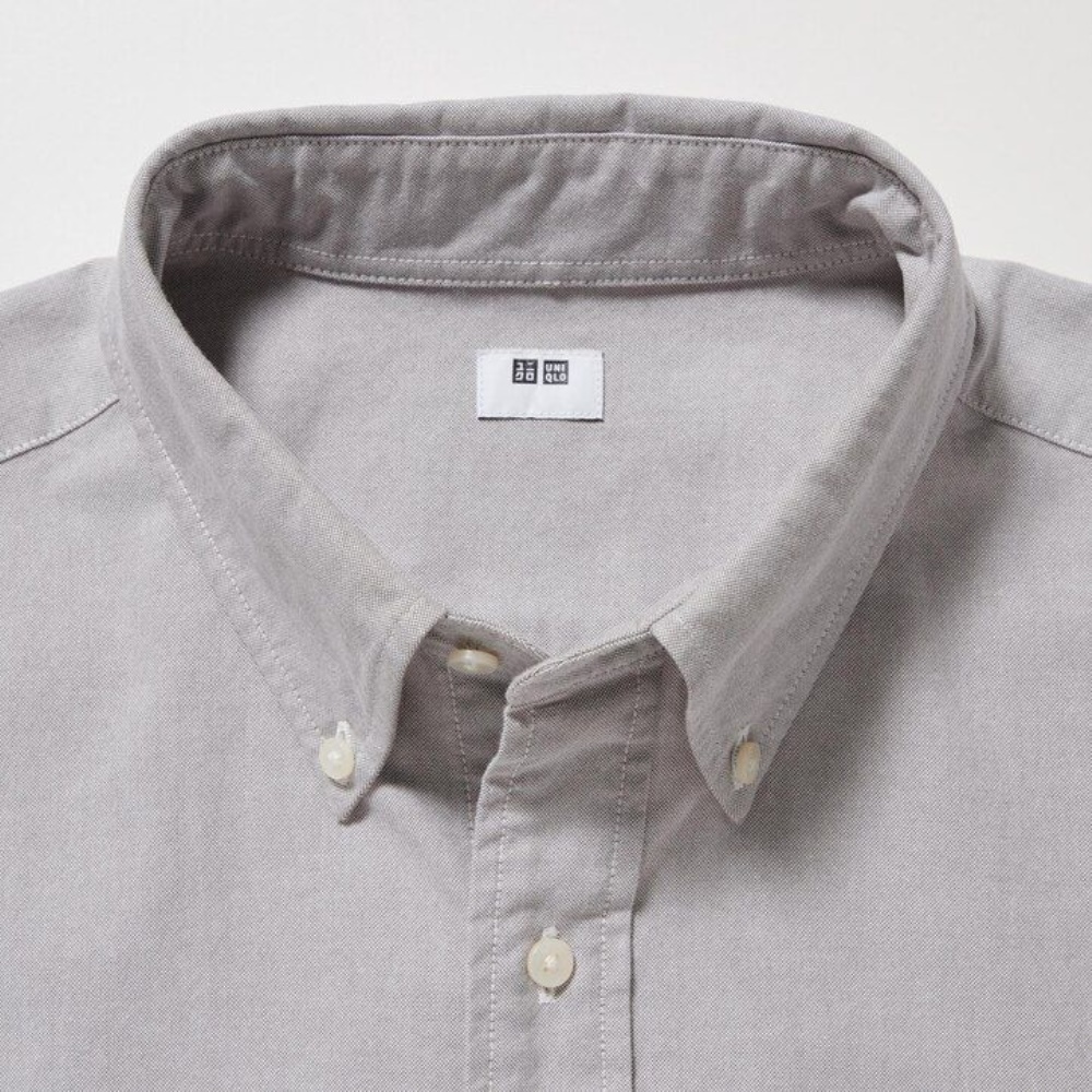 Chemises Uniqlo Coupe Régulière Oxford Button Down Collar Homme Blanche Z4916873 – Image 3