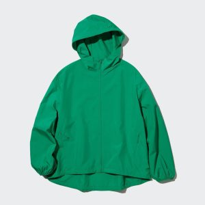 Parka Uniqlo Uv Protection Pocketable Femme Vert B7691502