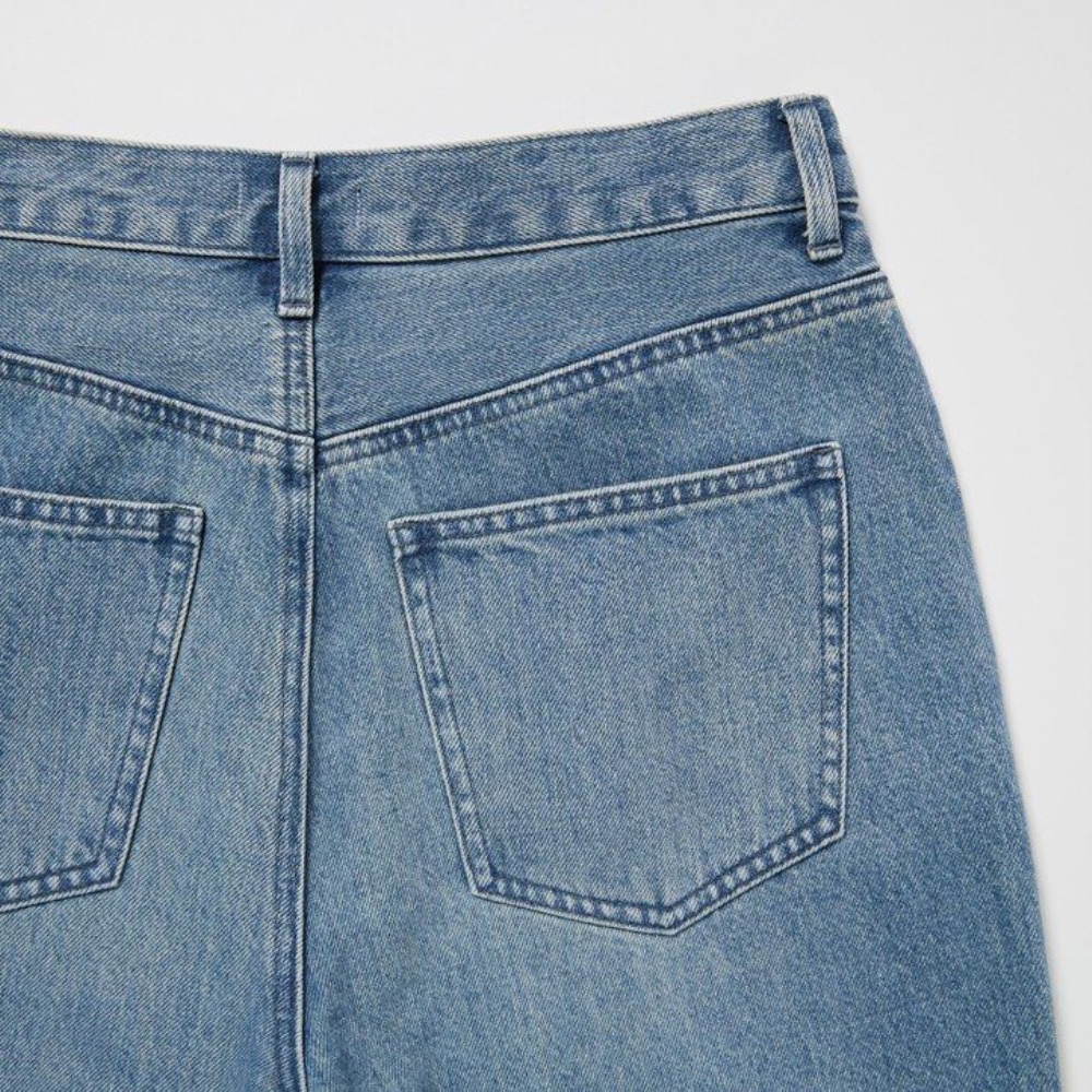 Jean Uniqlo Larges Leg Tapered Femme Grise O9571324 – Image 6