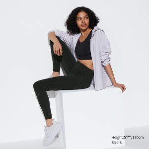 Leggings Uniqlo Airism Ultra Soft With Pockets Femme Noir R8042916