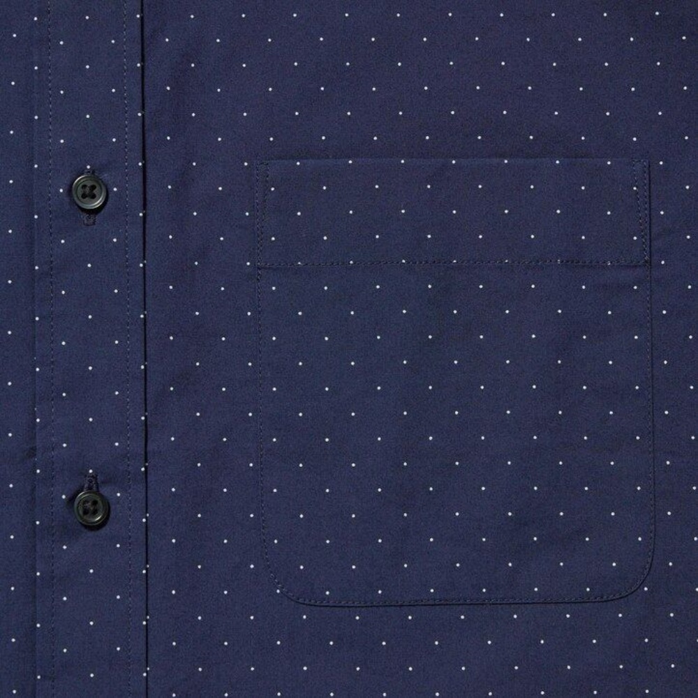 Chemises Uniqlo Extra Fine Coton Broadcloth Coupe Régulière Printed Regular Collar Homme Blanche S3269804 – Image 4