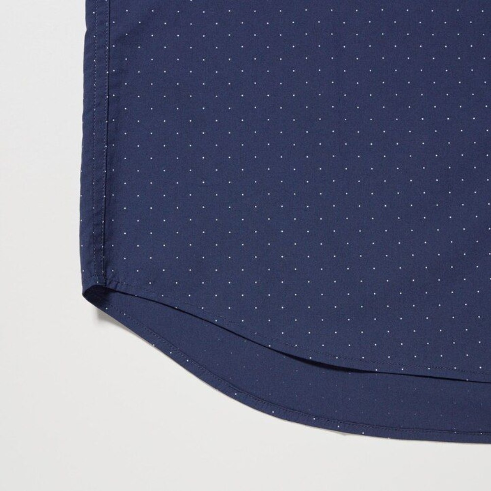 Chemises Uniqlo Extra Fine Coton Broadcloth Coupe Régulière Printed Regular Collar Homme Blanche S3269804 – Image 6