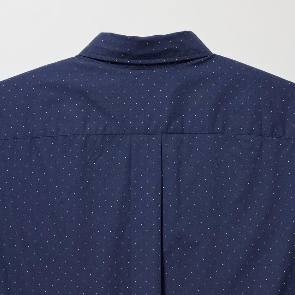 Chemises Uniqlo Extra Fine Coton Broadcloth Coupe Régulière Printed Regular Collar Homme Blanche S3269804 – Image 7