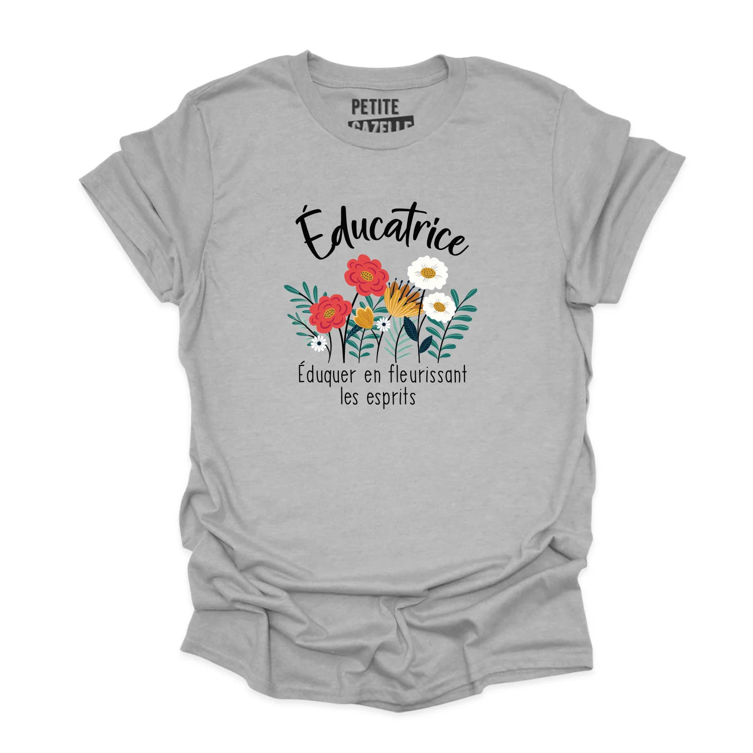T-SHIRT COL ROND | Educatrice, Fleurir les esprits – Image 5