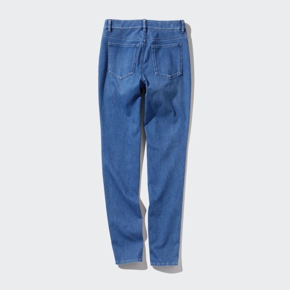 Leggings Uniqlo Ultra Stretch Denim Long Femme Bleu K8256074 – Image 4