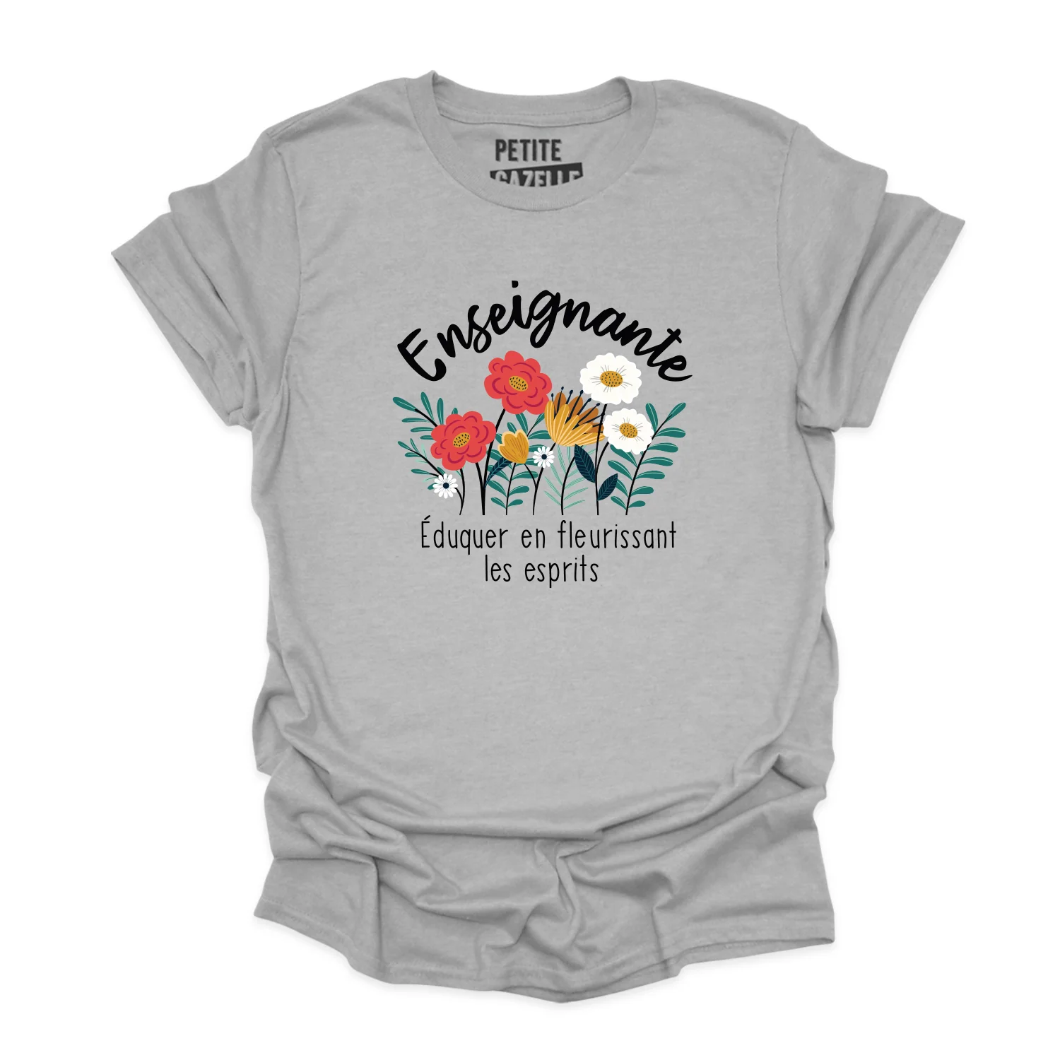 T-SHIRT COL ROND | Enseignante, Fleurir les esprits – Image 5