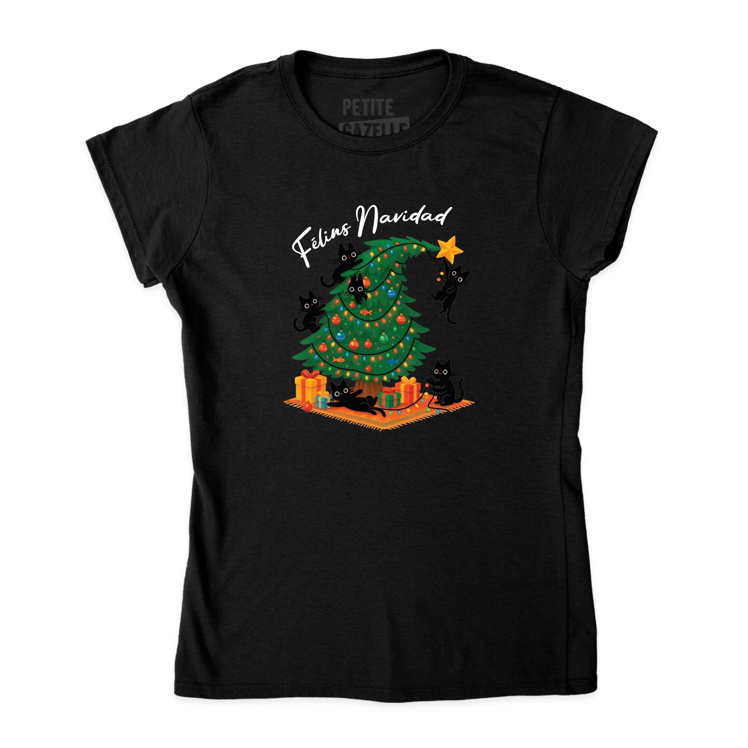 TSHIRT AJUSTÉ | Félins Navidad – Image 2