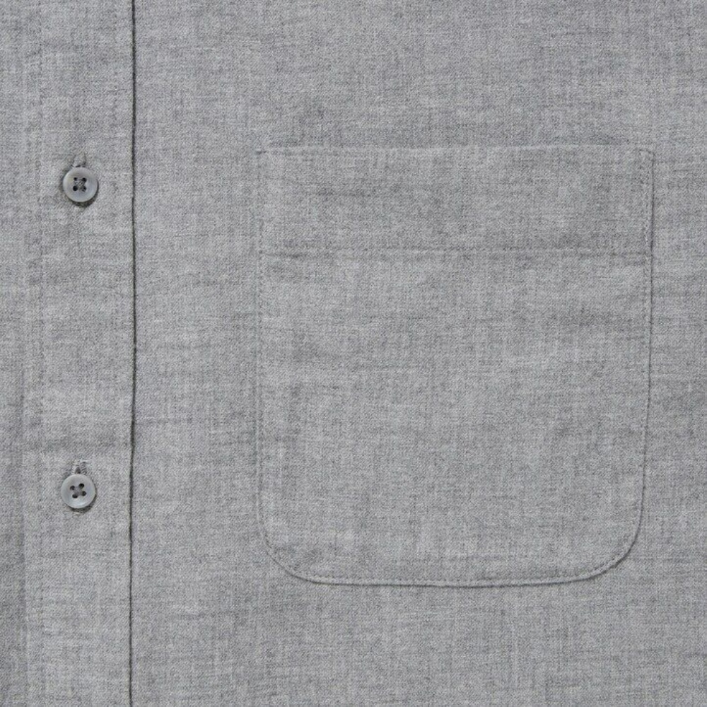 Chemises Uniqlo Flannel Regular FiT-Shirt Homme Vert Olive P3046917 – Image 7