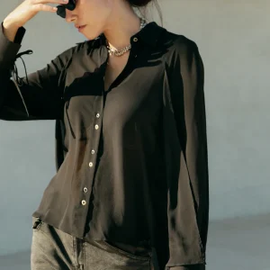 Chemisier Charline noir en viscose