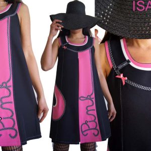 Robe Rose Noire Créateur Trapèze mode tendance Printemps 2016