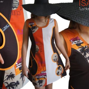 Robe Originale Orange marron Havane Cuba créateur