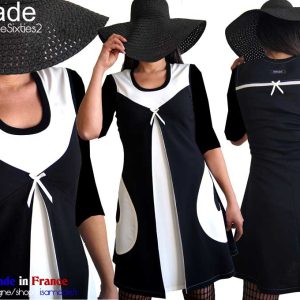 Robe made in France Noir Blanc
