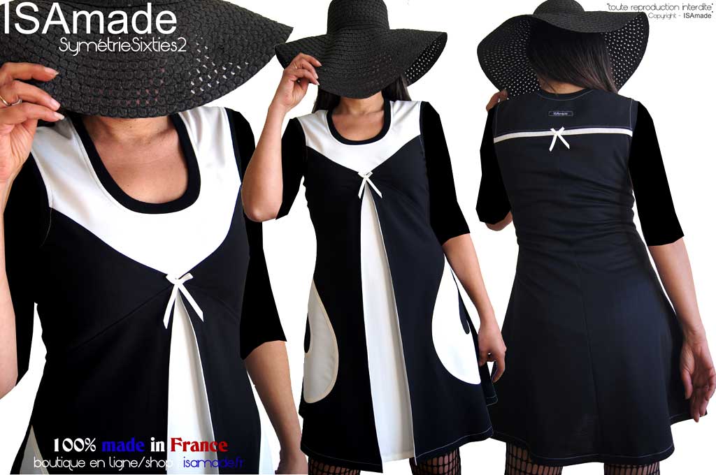 Robe made in France Noir Blanc