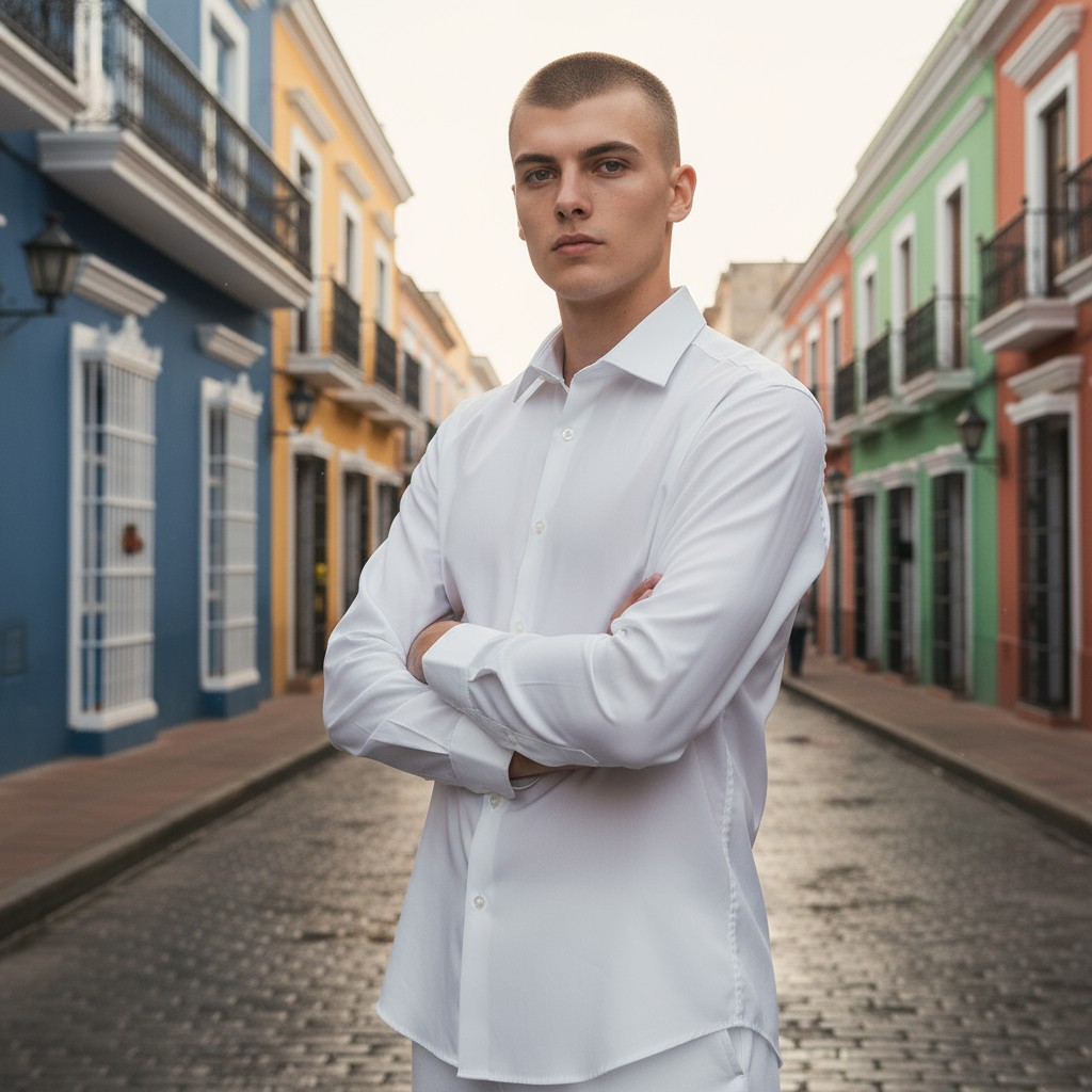 Chemise Blanche Mousquetaire Homme (312FE) – Cérémonie, Poignets pour Boutons de Manchette – Image 4