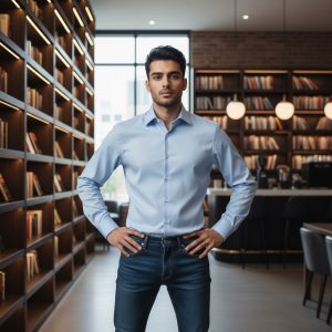 Chemise Bleu Ciel Homme Regular en Twill (DO658L) – Élégance Italienne