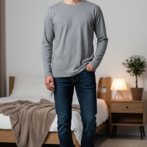 T-shirt manches longues Robin – 100 % coton bio – Fabrication française