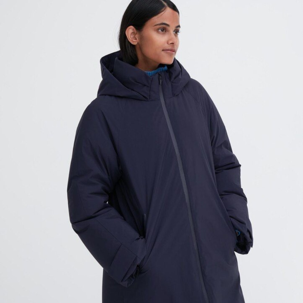Manteaux Uniqlo Ultra Warm Hybride Down Long Femme Noir N3610985 – Image 3