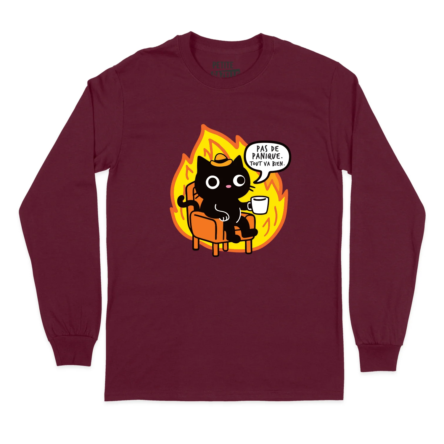 T-SHIRT À MANCHES LONGUES | Pas de panique, tout va bien. – Image 6