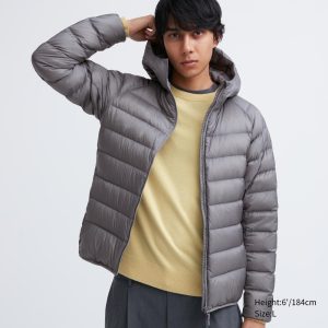 Parka Uniqlo Ultra Light Down Homme Grise D4192508