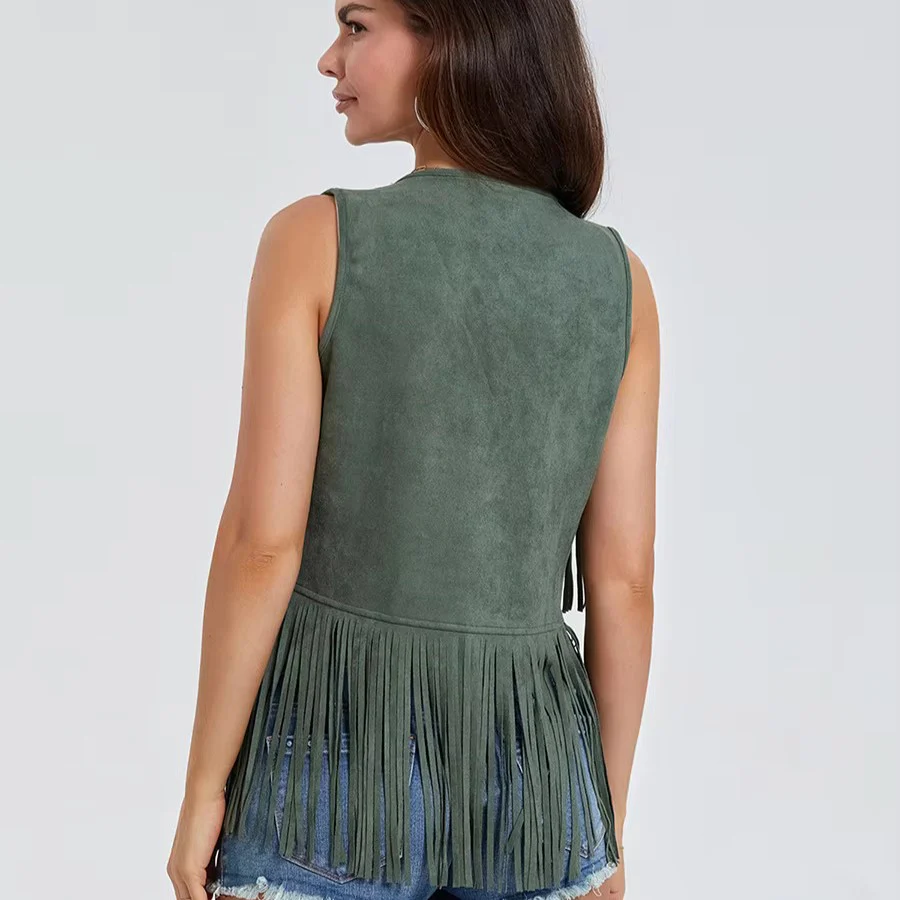 Veste Sans Manches Verte Femme – Image 4