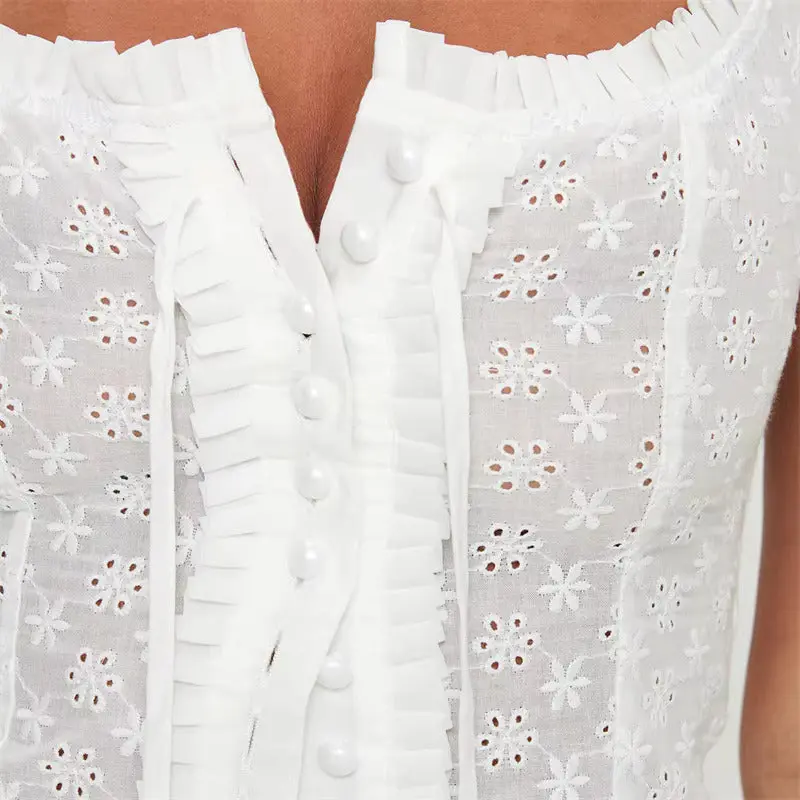 Gilet Sans Manches Dentelle – Image 6