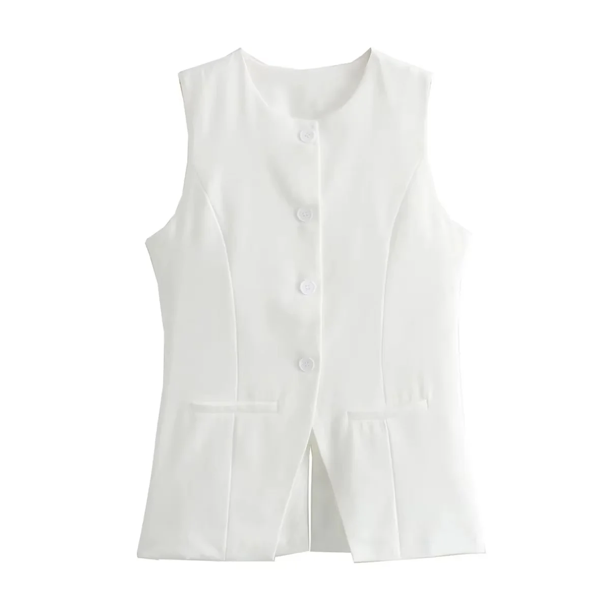 Blazer Long Sans Manches Femme – Image 3