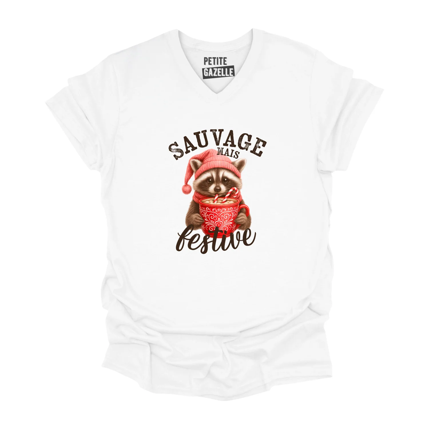 TSHIRT COL en V | Sauvage mais festive – Image 5
