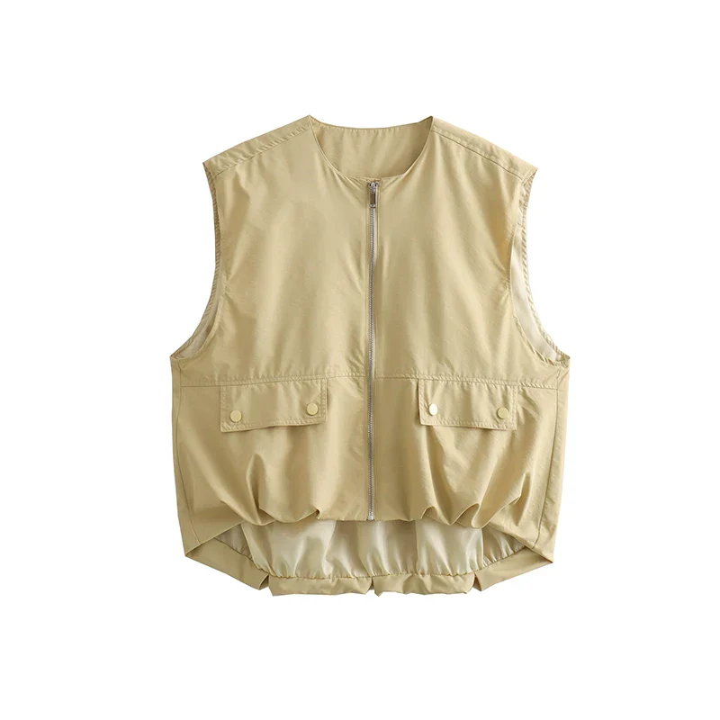 Gilet Sans Manches Femme Jaune – Image 9