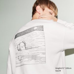 Sweatshirt Uniqlo Kaws Ut Graphique Homme Blanche Q0582497