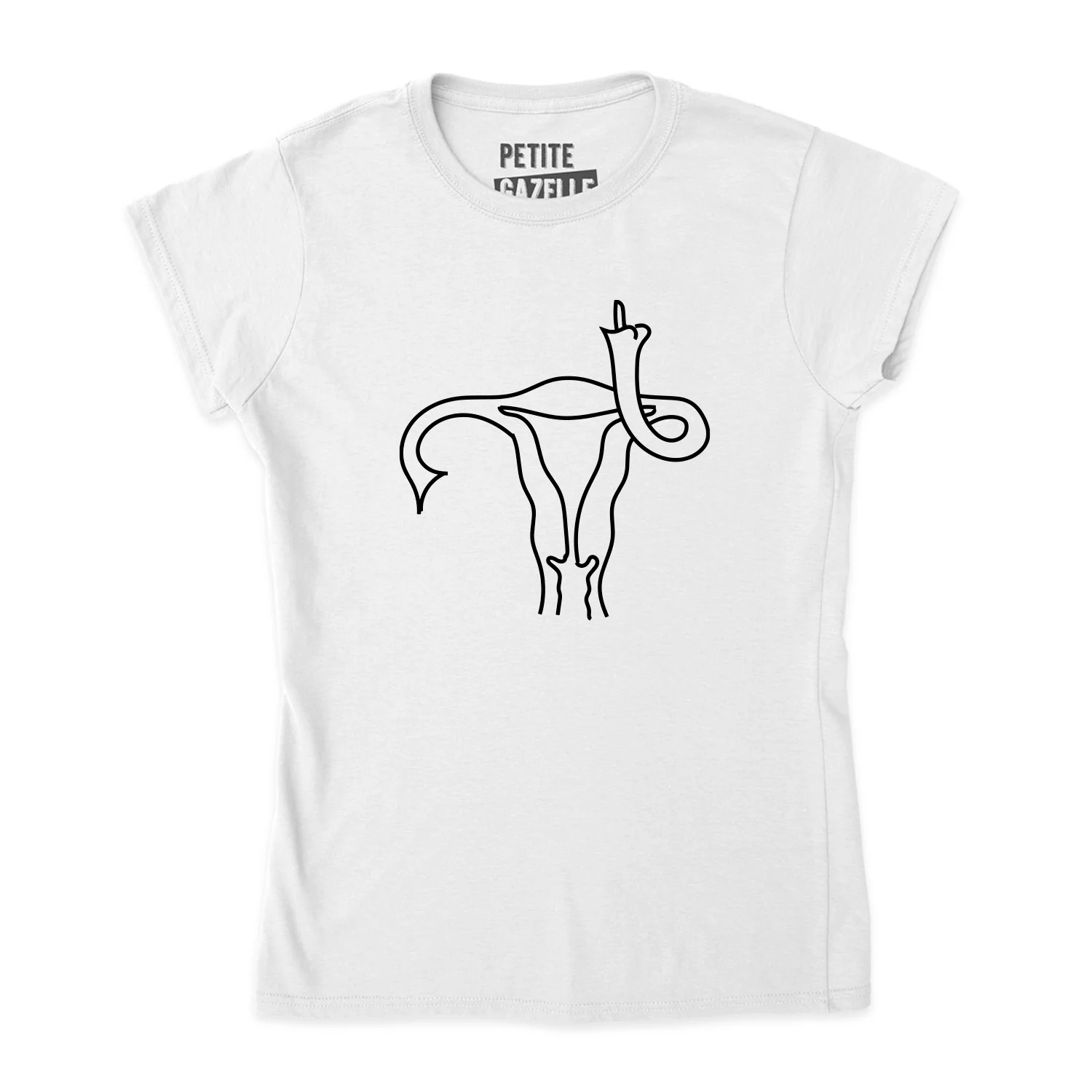TSHIRT AJUSTÉ | Uterus fâché qu'on se mêle de ses affaires – Image 4