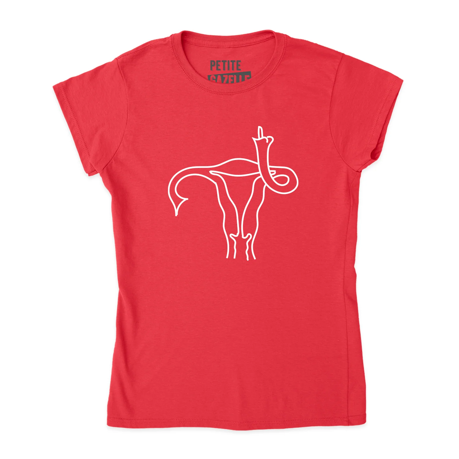 TSHIRT AJUSTÉ | Uterus fâché qu'on se mêle de ses affaires – Image 7