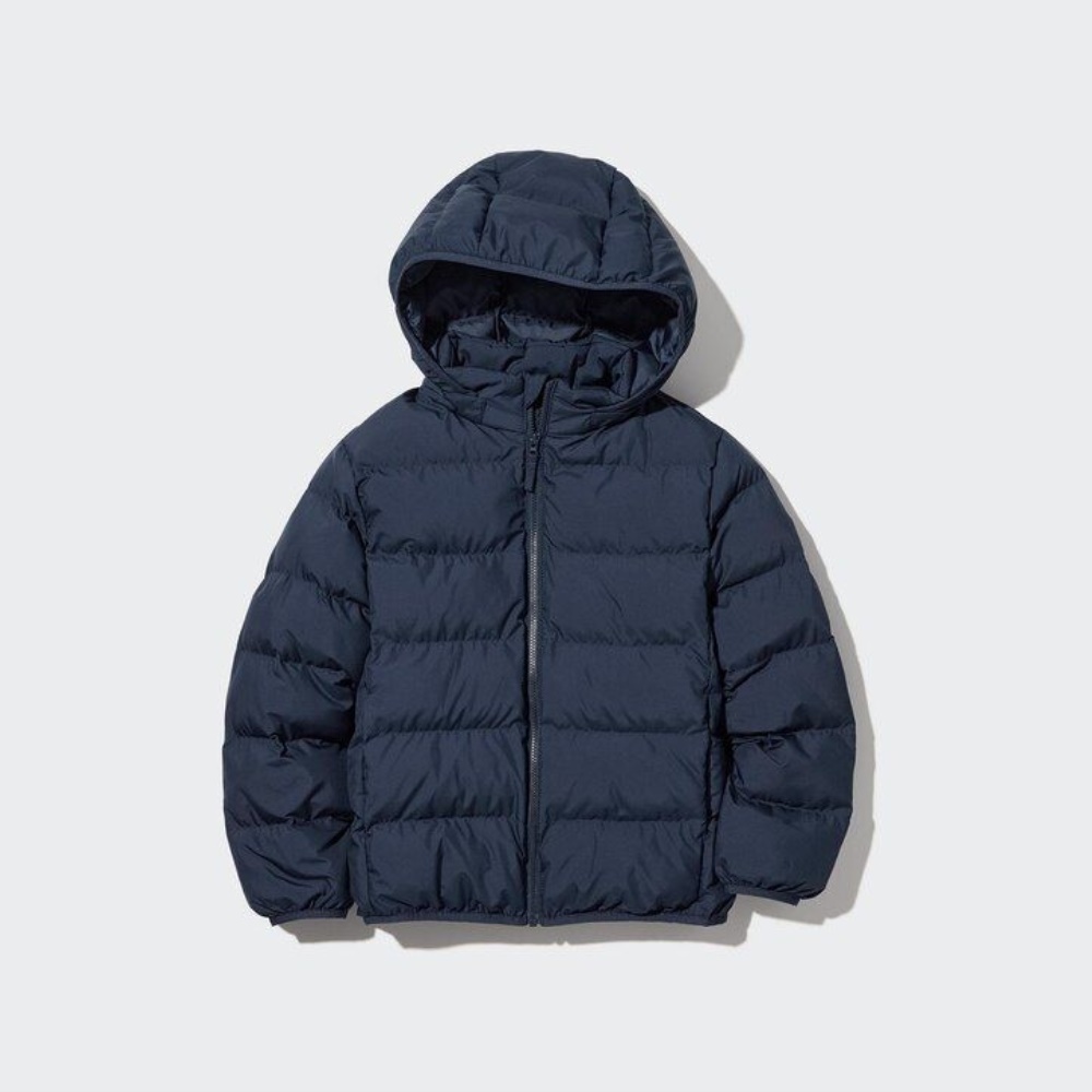Vestes Uniqlo Warm Rembourré Washable Encapuchonné Parka D’eau Repellent Enfant Bleu Marine C0436958 – Image 5