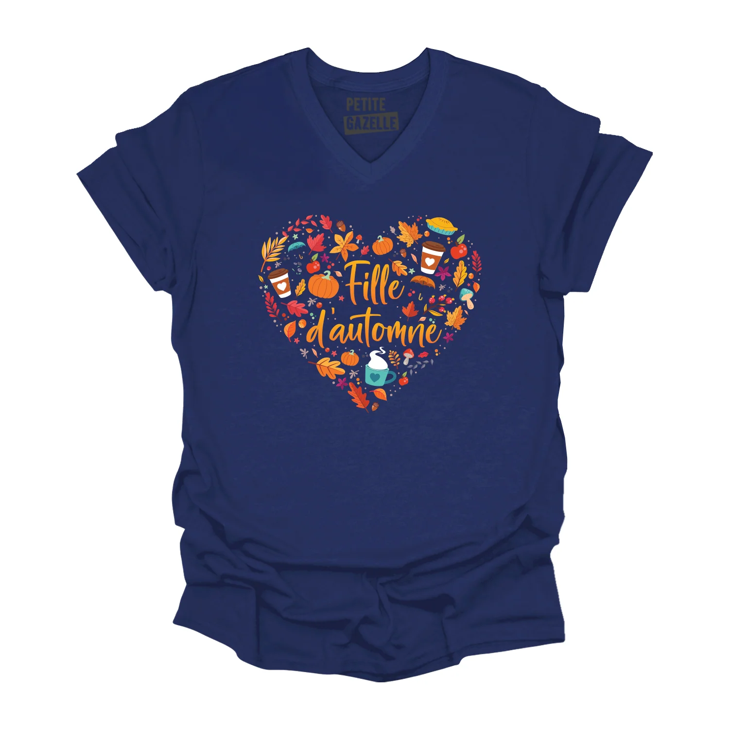 TSHIRT COL en V | Fille d'automne