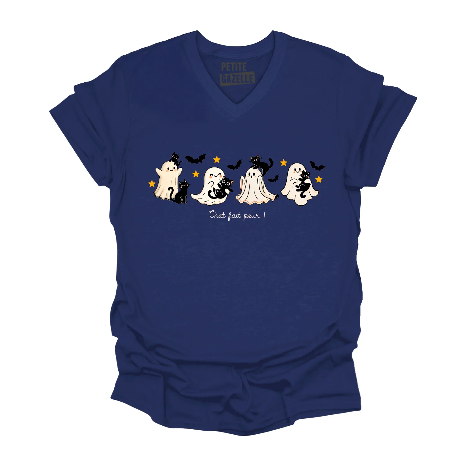 TSHIRT COL en V | Chat fait peur ! – Image 5