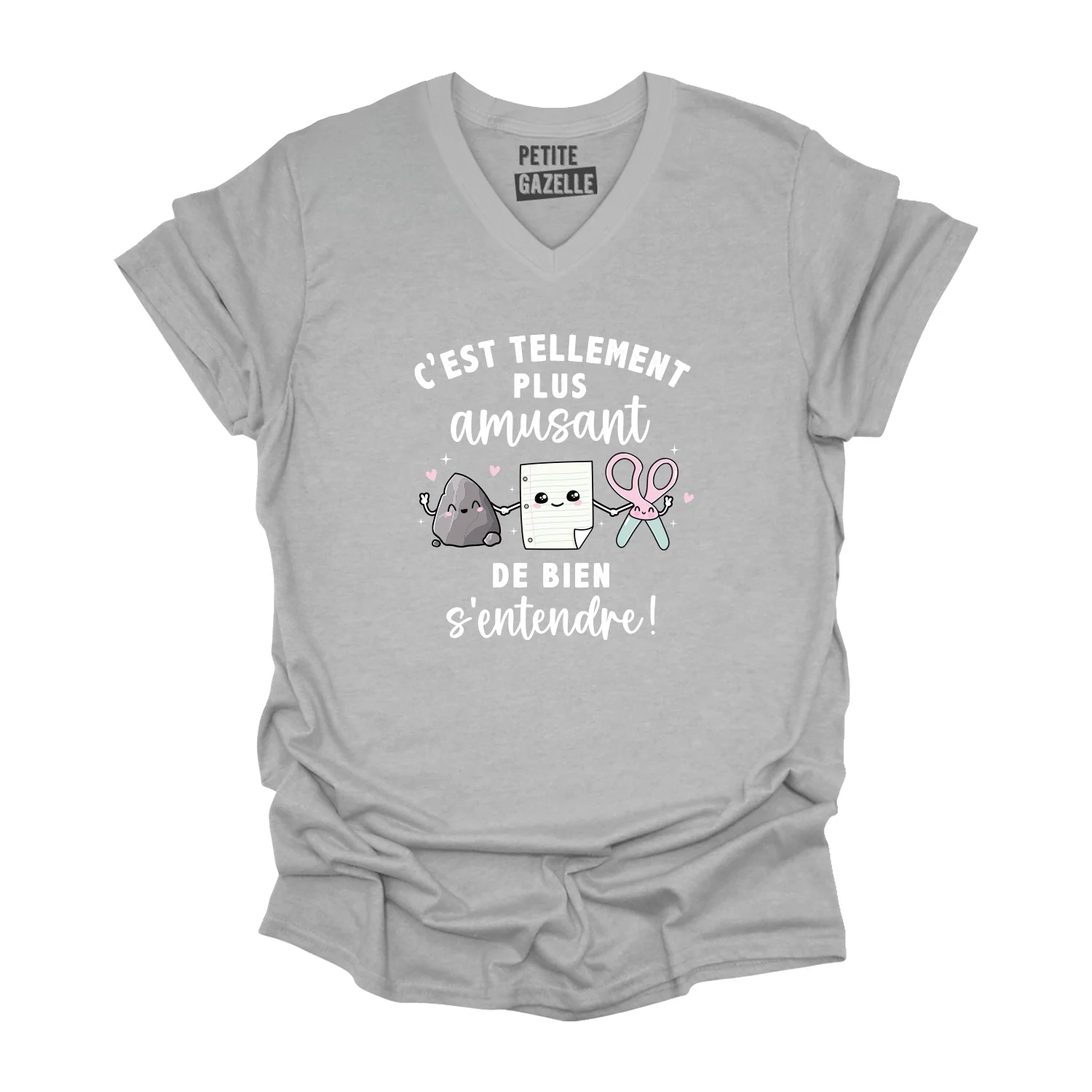 TSHIRT COL en V | C'est tellement plus amusant de bien s'entendre – Image 3