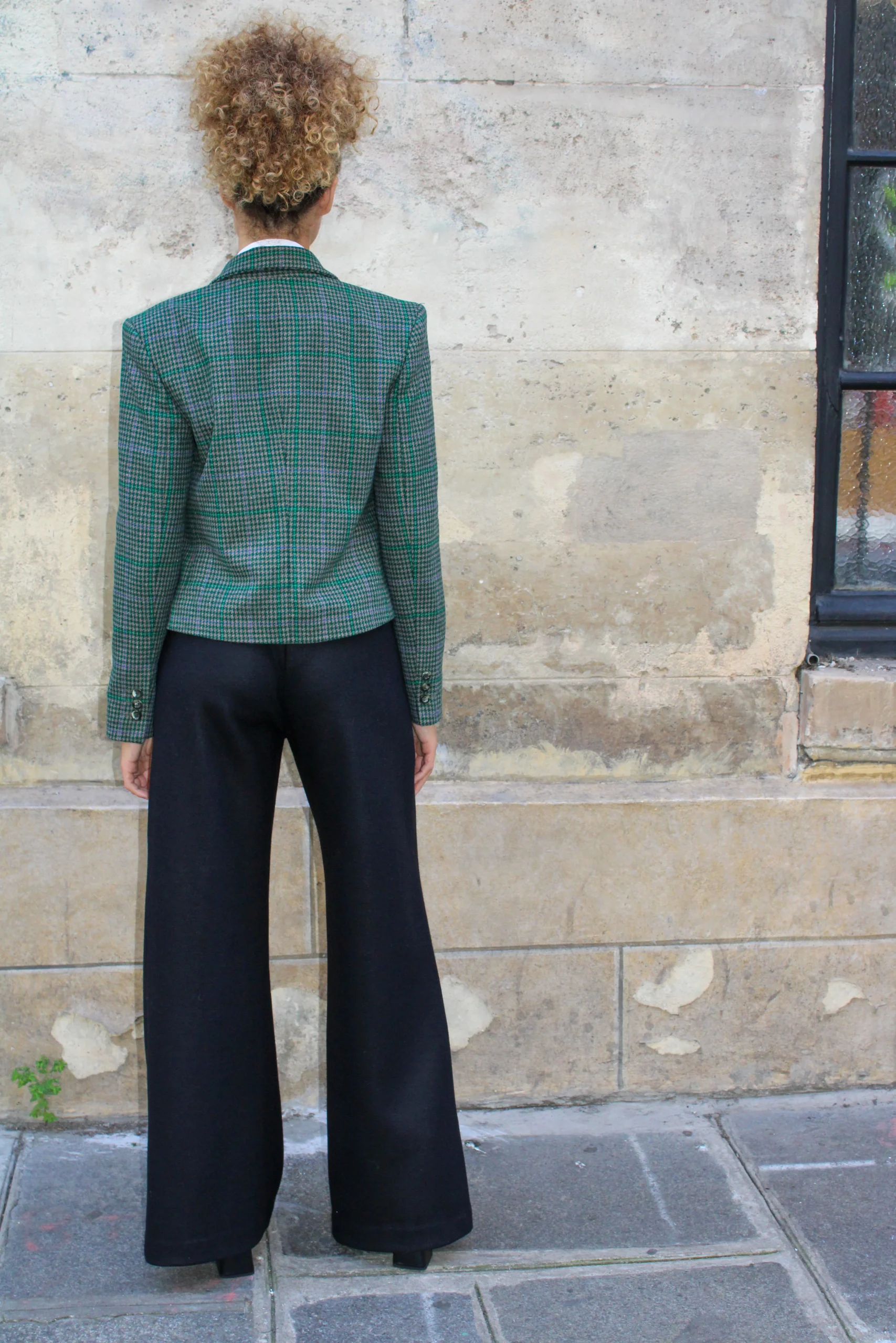 Veste courte Victoire - Vert à carreaux l’île Saint-Louis – Image 5