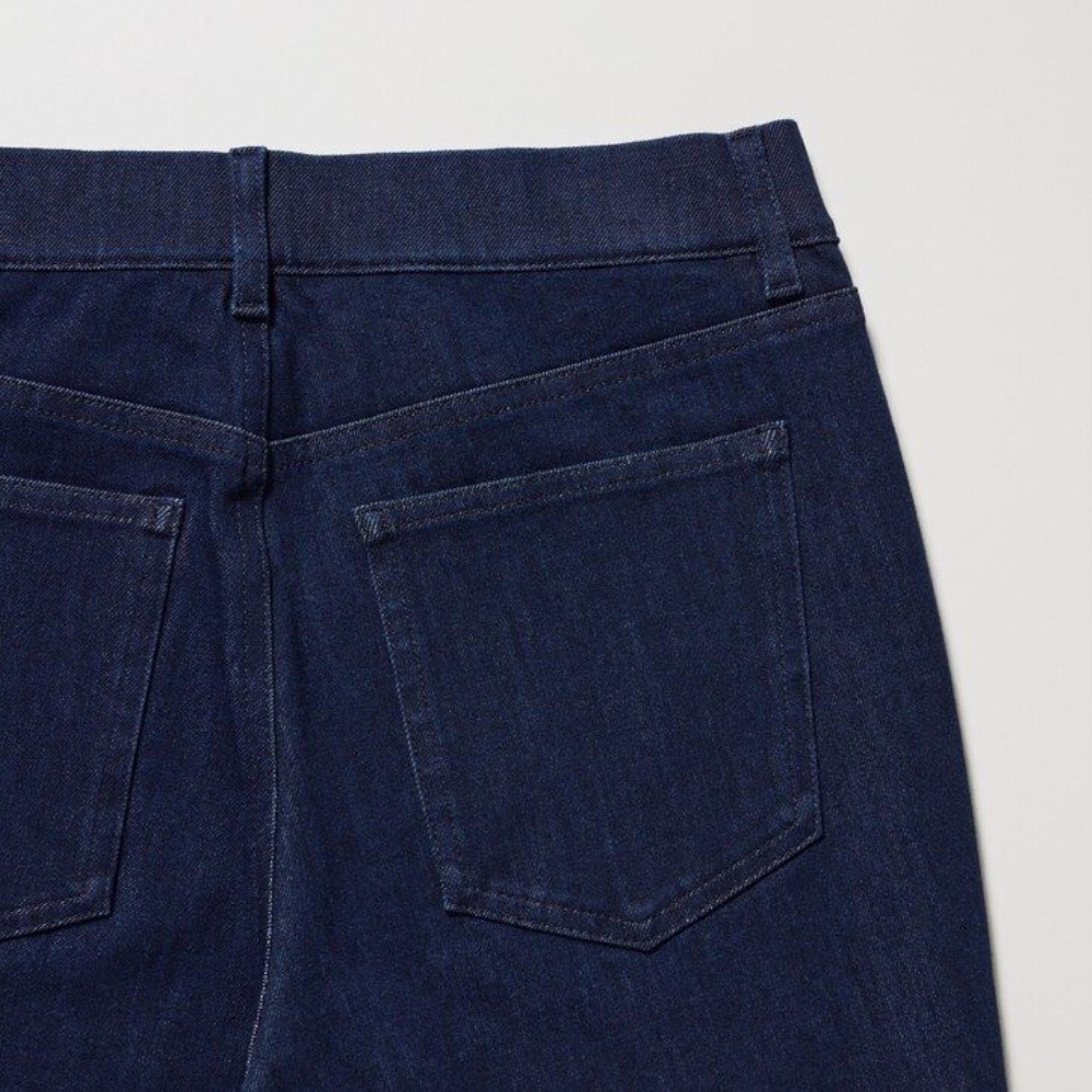 Leggings Uniqlo Ultra Stretch Denim Femme Grise Foncé B4236871 – Image 4