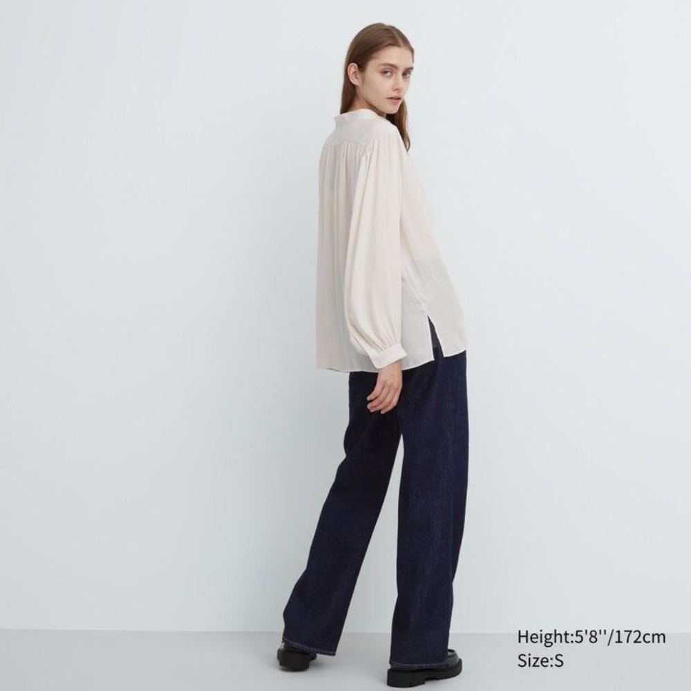 Chemisier Uniqlo Volume Femme Blanche U3285160 – Image 5