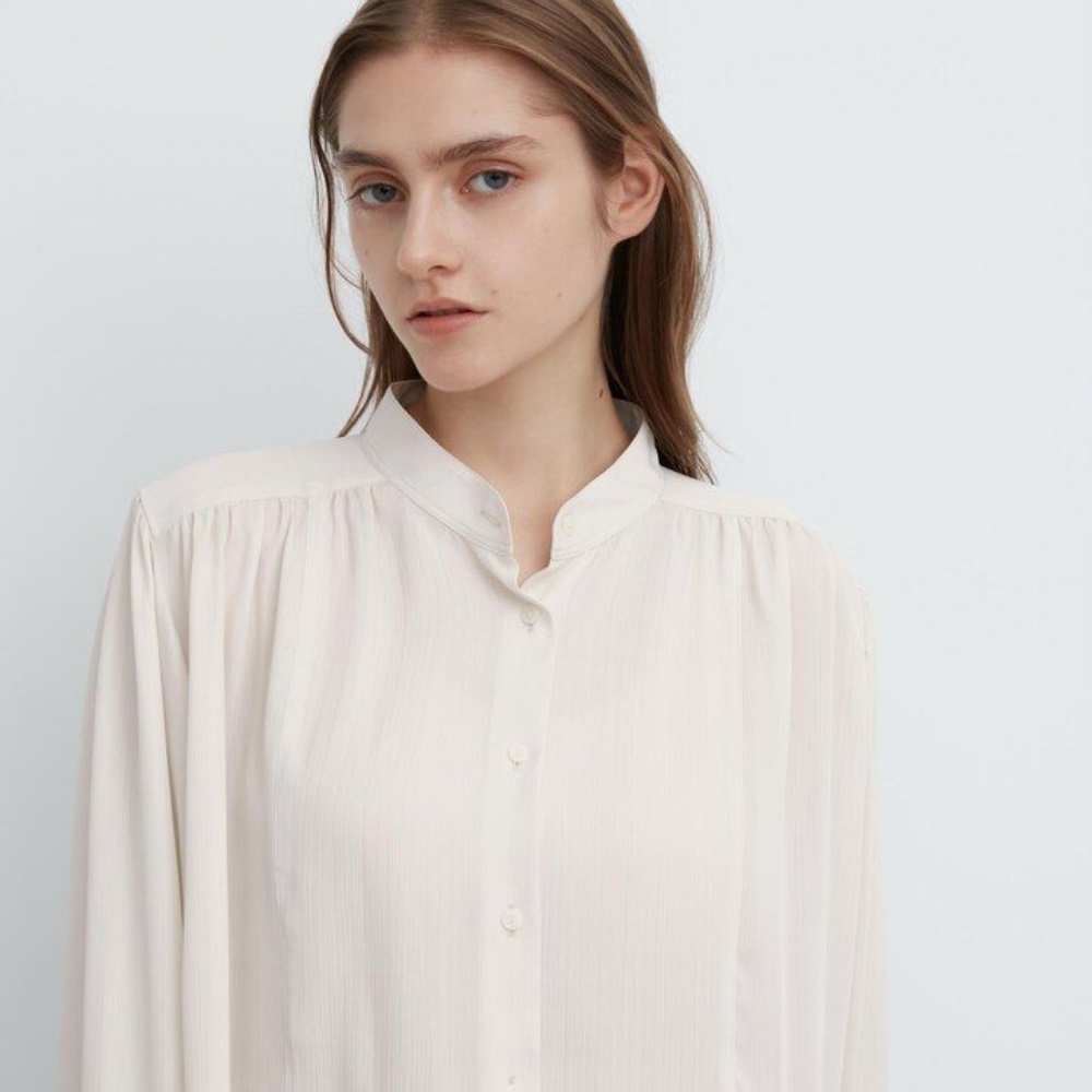 Chemisier Uniqlo Volume Femme Blanche U3285160 – Image 6