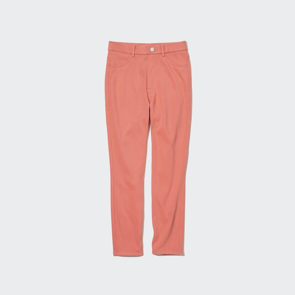 Leggings Uniqlo Ultra Stretch High Rise Cropped Femme Rose R8724391