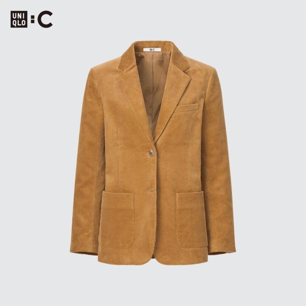 Vestes Uniqlo Corduroy Blazer Femme Marron A5261473 – Image 6