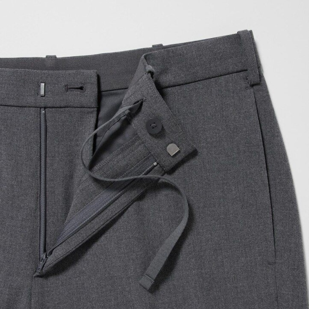 Costumes Uniqlo Smart Laine Like Ankle Length Homme Bleu Marine Z0694513 – Image 6