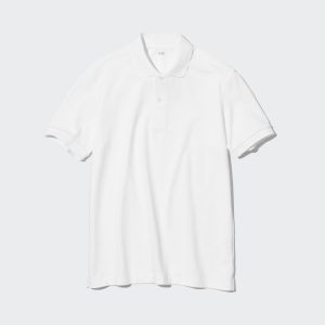 Polo Uniqlo Dry Pique Homme Blanche E6712095