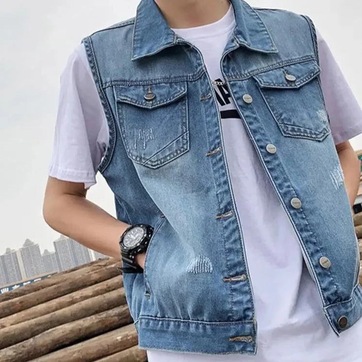 Veste en Jean Sans Manches Homme – Image 2