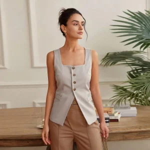 Gilet Col Carré