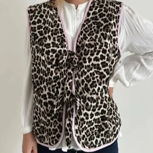 Gilet Sans Manches Motif Animalier